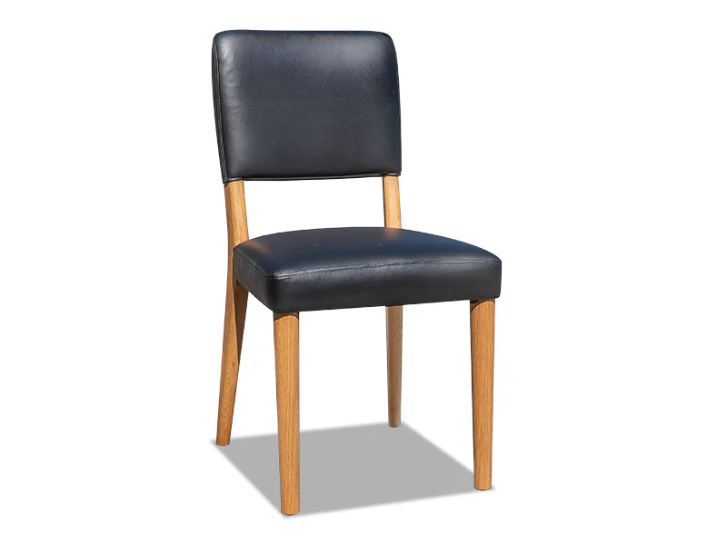 Adele Leather Dining Chair - Black - Image 3