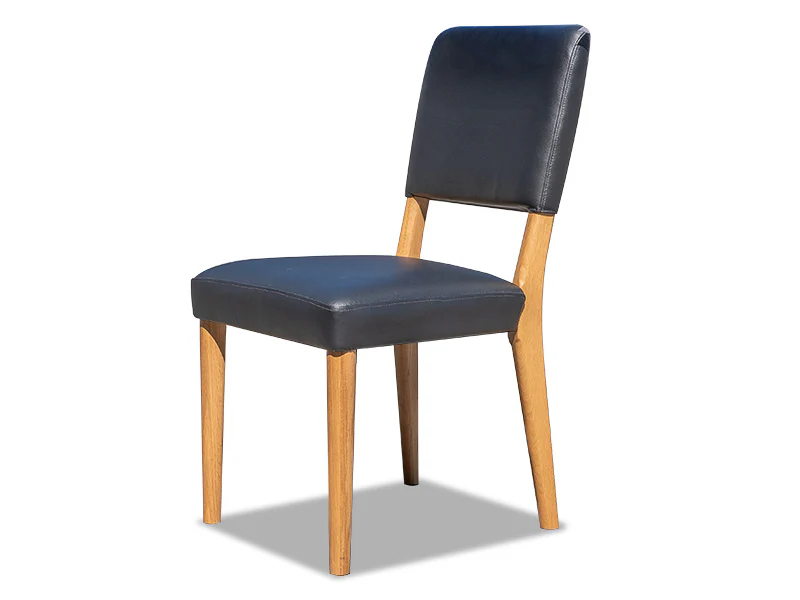 Adele Leather Dining Chair - Black - Image 4