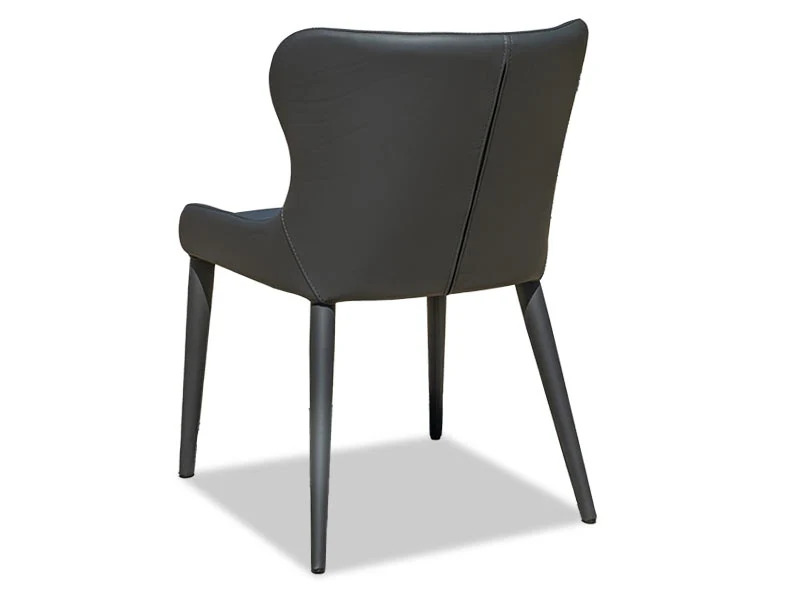 Arcadia Leather Dining Chair - Charcoal - Image 4