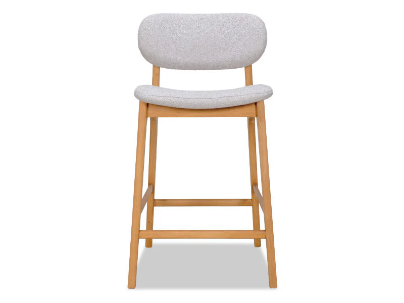 Arlo Oak Barstool - Silver - Image 2