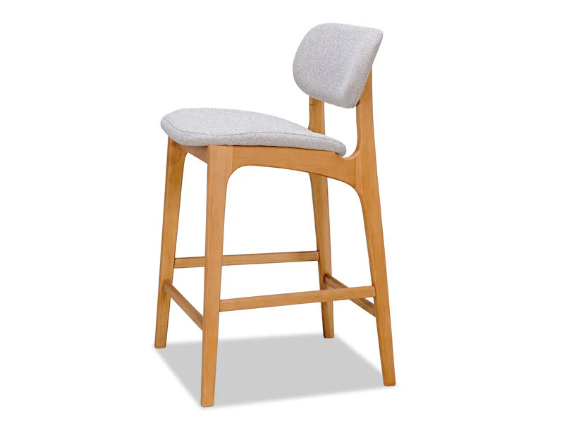 Arlo Oak Barstool - Silver - Image 3