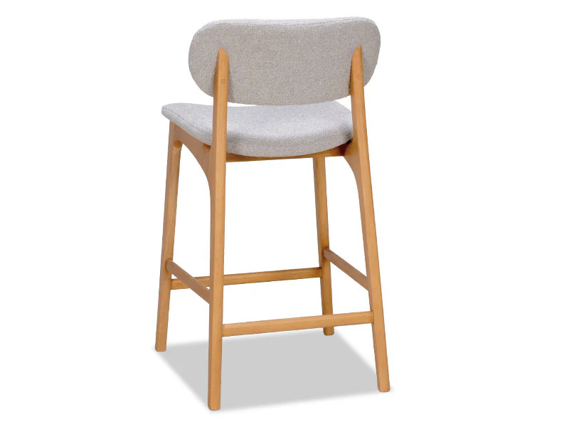 Arlo Oak Barstool - Silver - Image 4