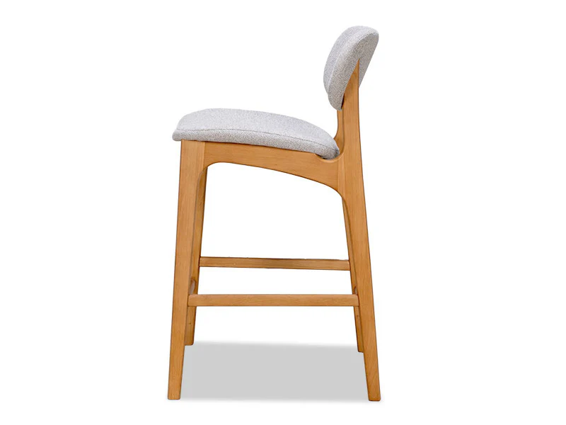 Arlo Oak Barstool - Silver - Image 5