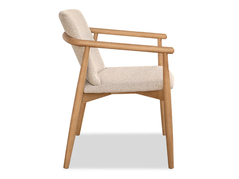 Aston Oak Dining Chair - Fabric - Image 13
