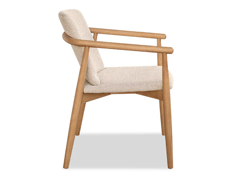 Aston Oak Dining Chair - Fabric - Image 14