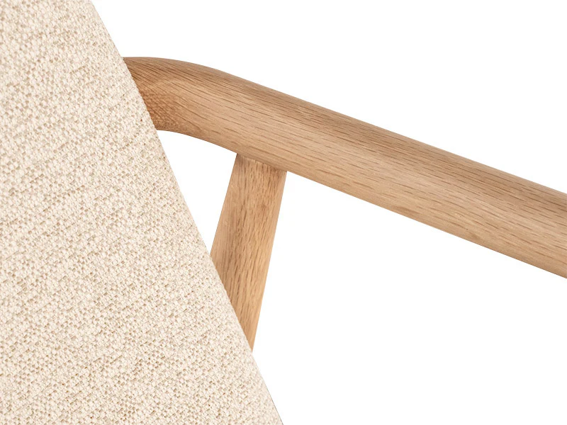 Aston Oak Dining Chair - Fabric - Image 16