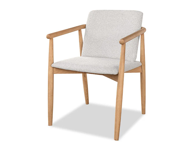 Aston Oak Dining Chair - Fabric - Image 3
