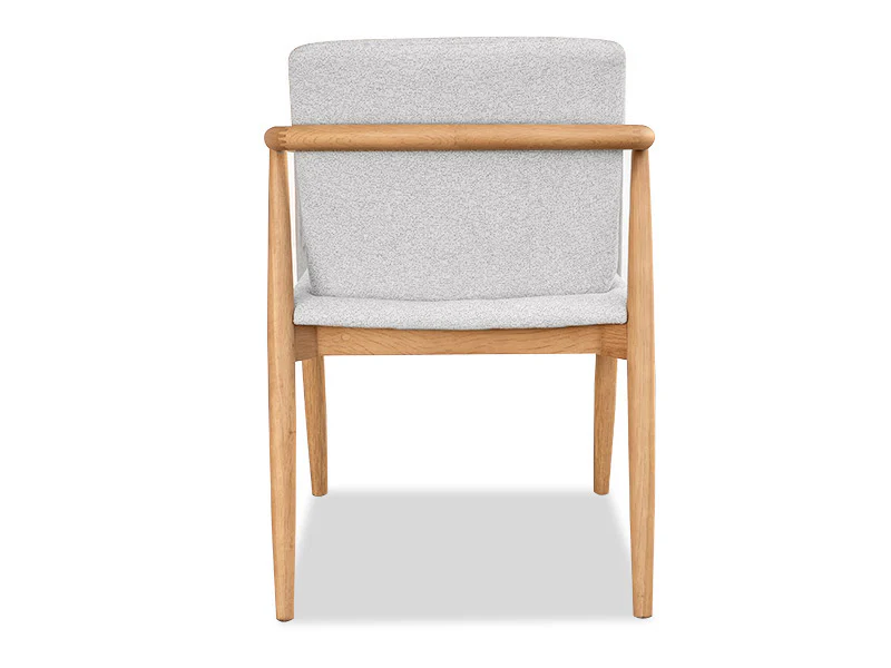 Aston Oak Dining Chair - Fabric - Image 4
