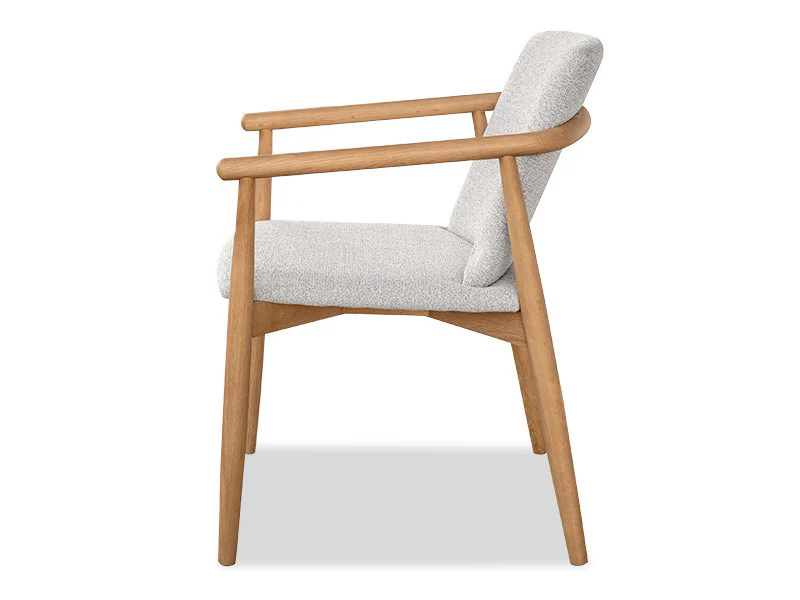Aston Oak Dining Chair - Fabric - Image 6