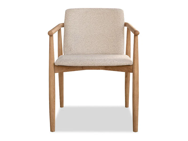 Aston Oak Dining Chair - Fabric - Image 8