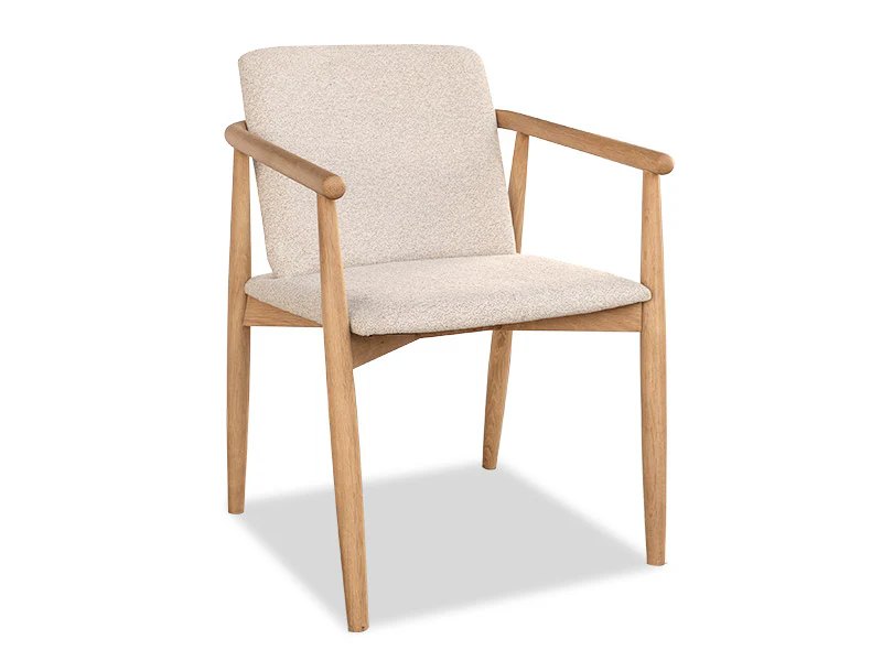 Aston Oak Dining Chair - Fabric - Image 9