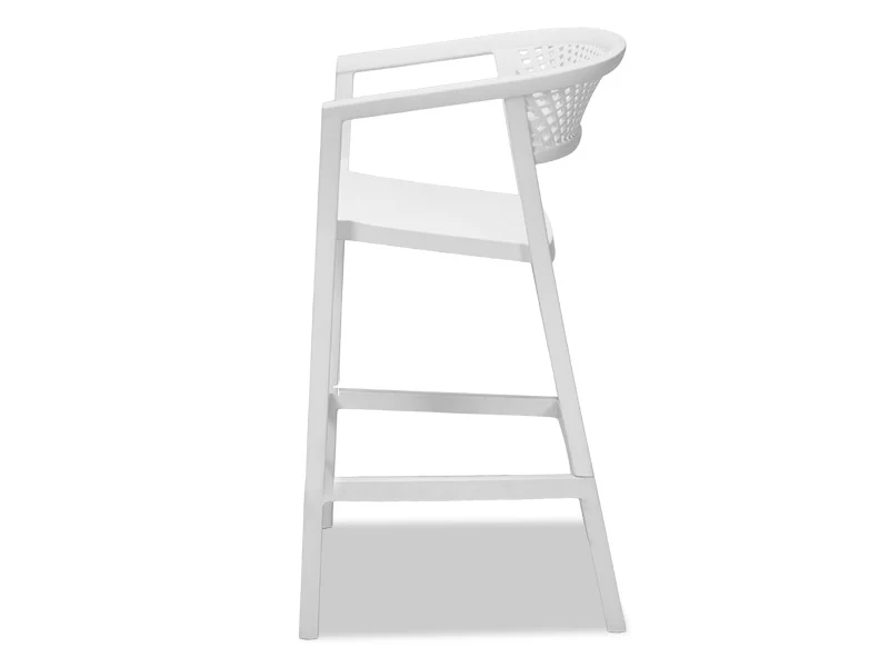 Beach Outdoor Barstool - White - Image 3