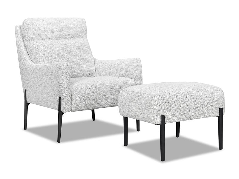 Bellevue Fabric Footstool - Grey - Image 3