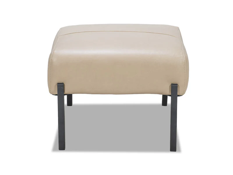 Bellevue Leather Footstool - Putty - Image 2