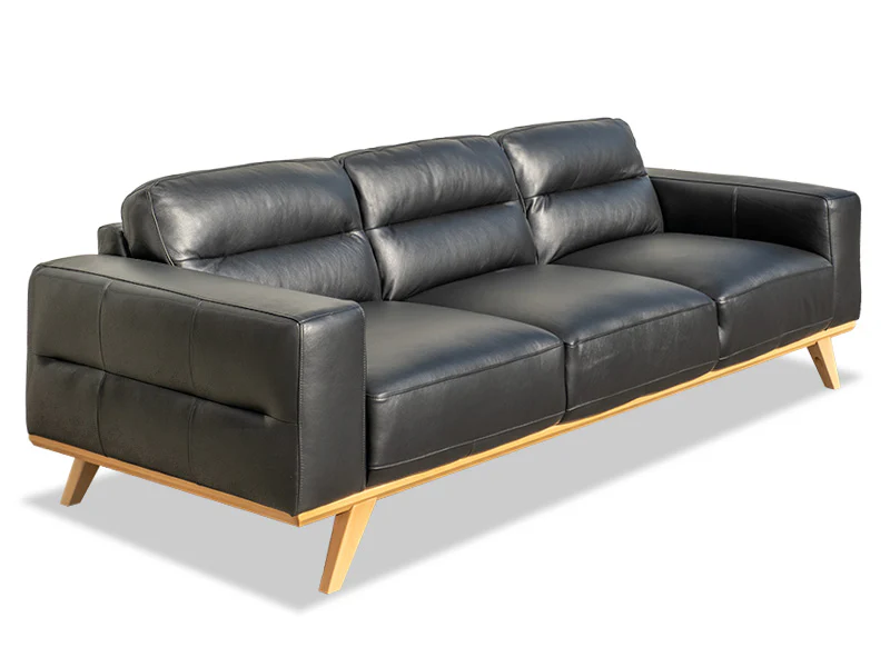 Beneton 3 Seater 100% Leather - Image 3