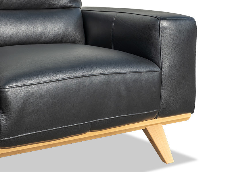 Beneton 3 Seater 100% Leather - Image 4