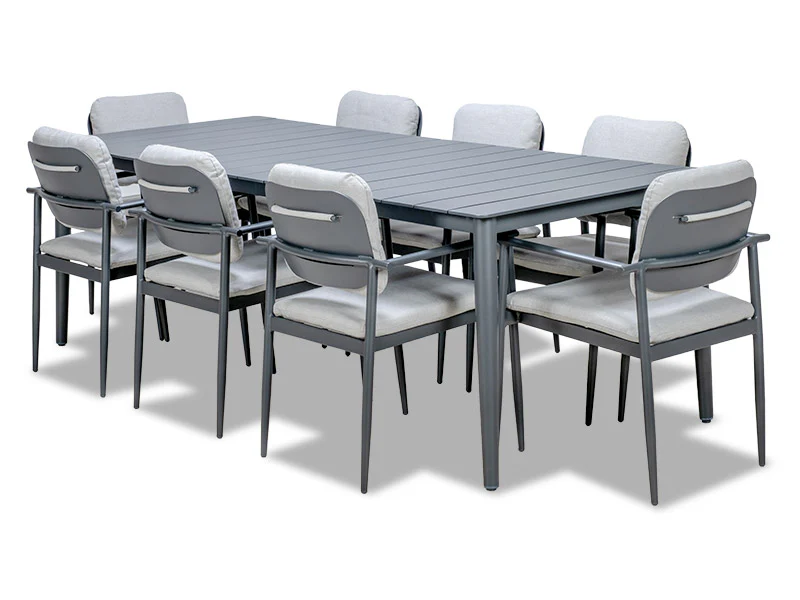 Cairns 9 Piece Outdoor Suite - Gunmetal
