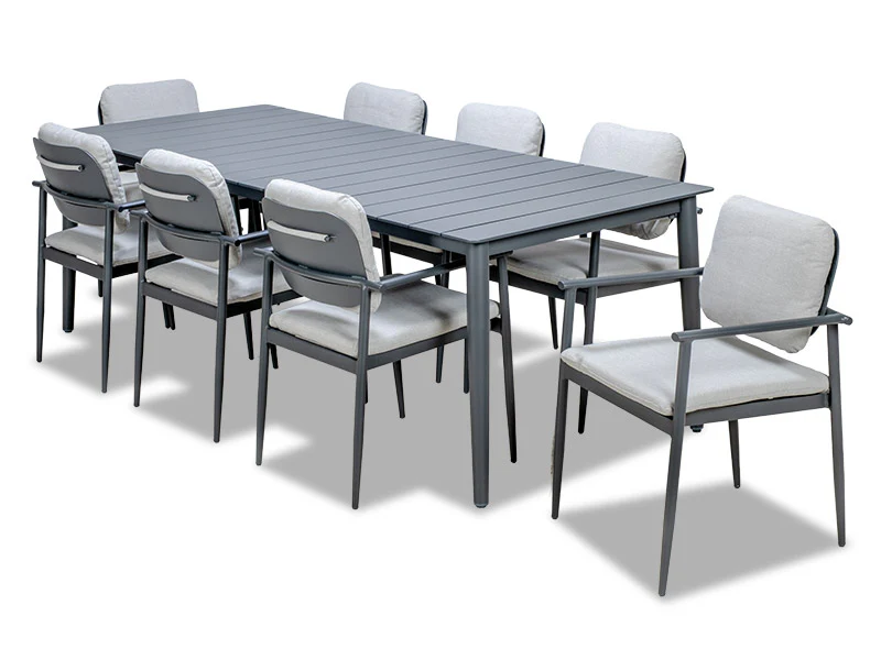 Cairns 9 Piece Outdoor Suite - Gunmetal - Image 2