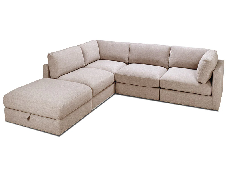 Capella 4 Seater + Ottoman - Cobblestone - Image 2