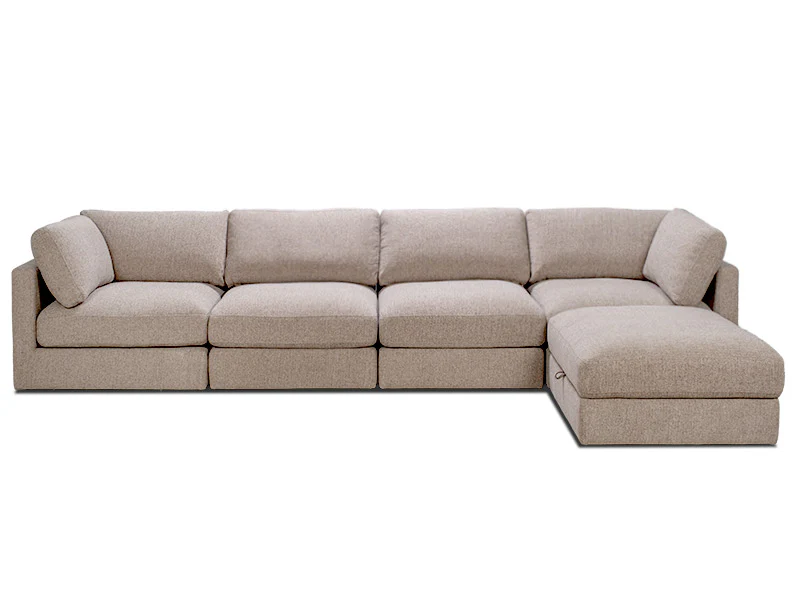 Capella 4 Seater + Ottoman - Cobblestone - Image 3