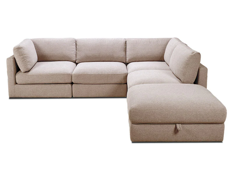 Capella 4 Seater + Ottoman - Cobblestone - Image 5