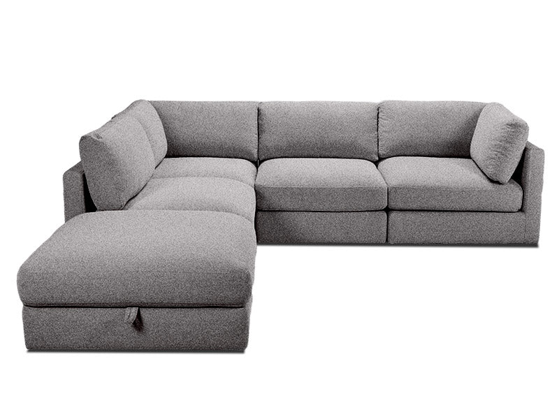 Capella 4 Seater + Ottoman - Caviar - Image 2