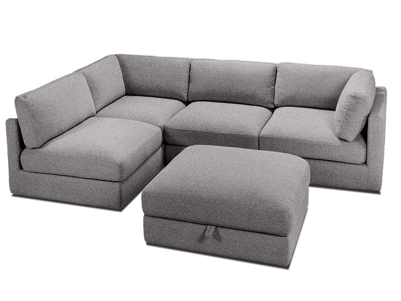 Capella 4 Seater + Ottoman - Caviar - Image 3