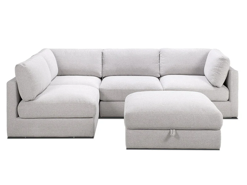 Capella 4 Seater + Ottoman - Storm - Image 2