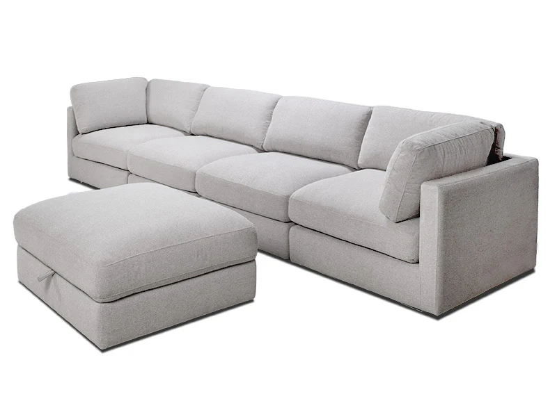 Capella 4 Seater + Ottoman - Storm - Image 3