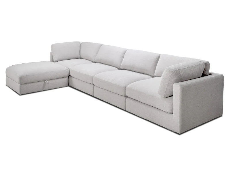 Capella 4 Seater + Ottoman - Storm - Image 4