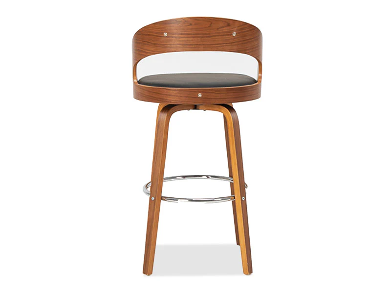 Captain Barstool 4 Legs - Black/Walnut - Image 2