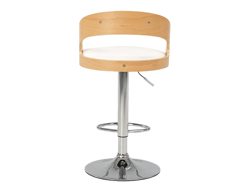Captain Barstool Gas Lift - White/Natural - Image 2