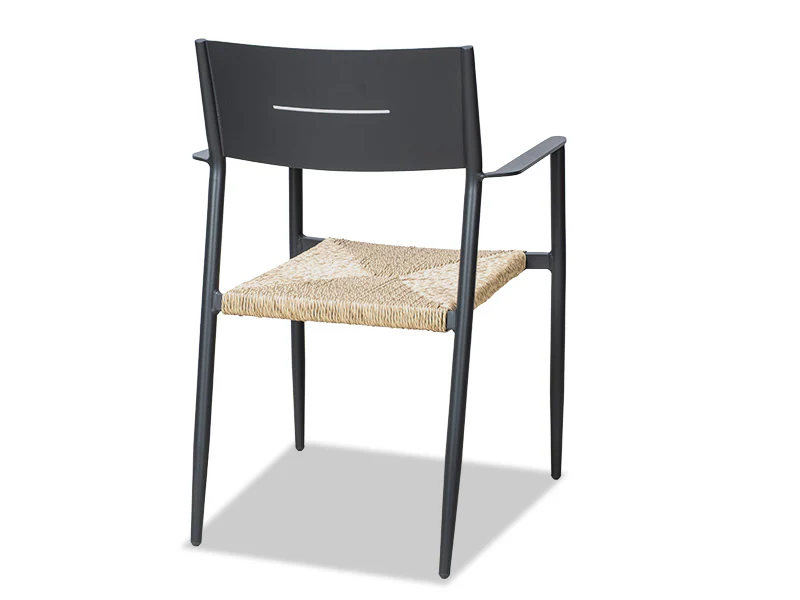 Cott Wicker Outdoor Dining Chair - Gunmetal - Image 2
