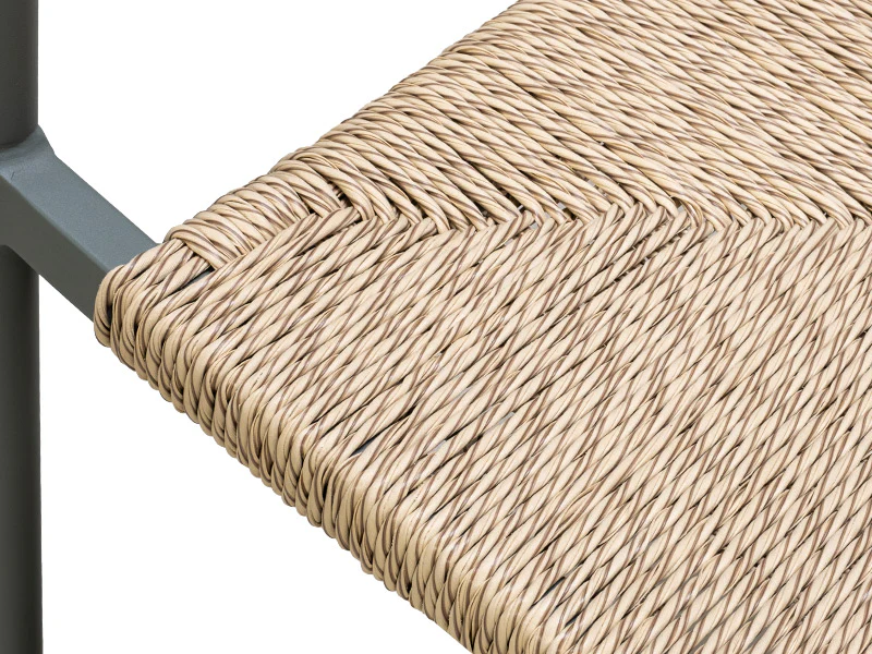 Cott Wicker Outdoor Dining Chair - Gunmetal - Image 4