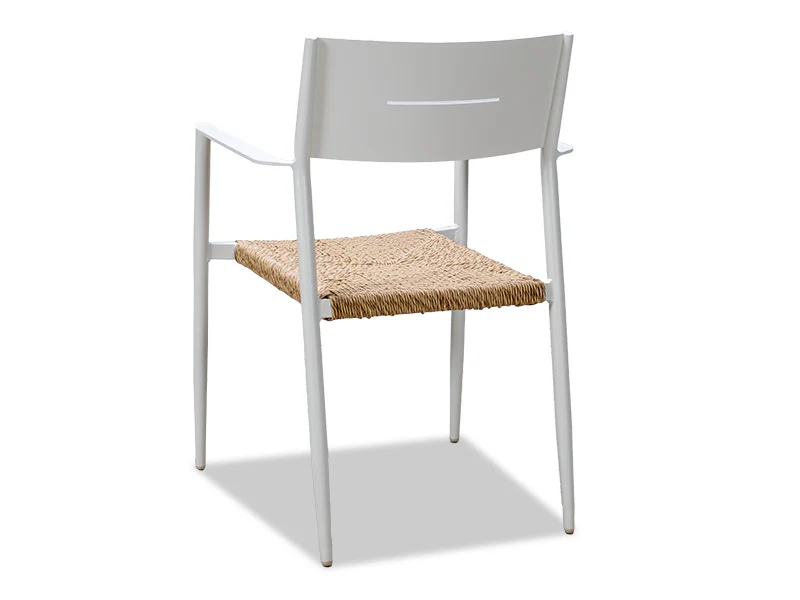 Cott Wicker Outdoor Dining Chair - White - Image 2