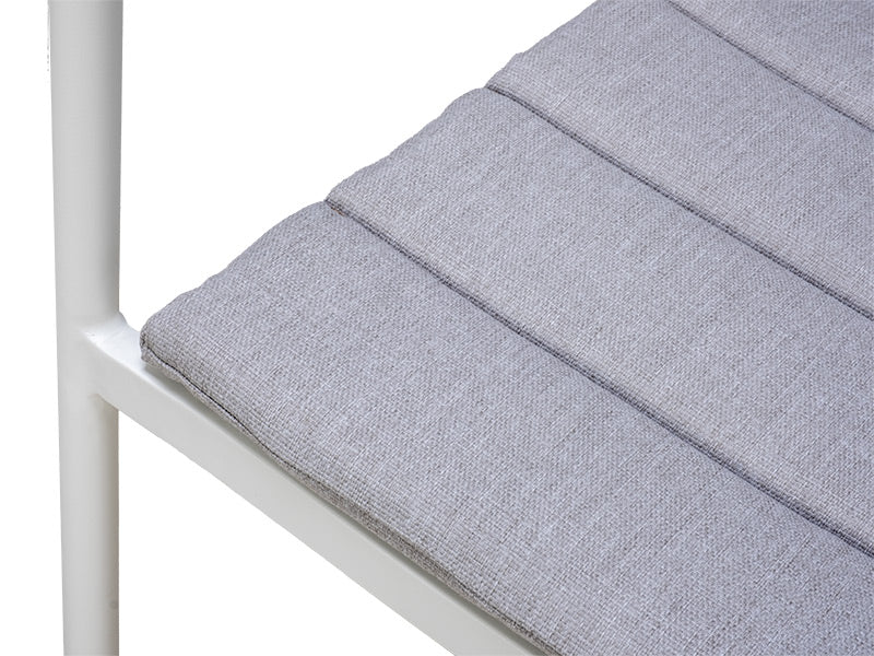 Cottesloe Outdoor Dining Chair with Cushion - White - Image 3