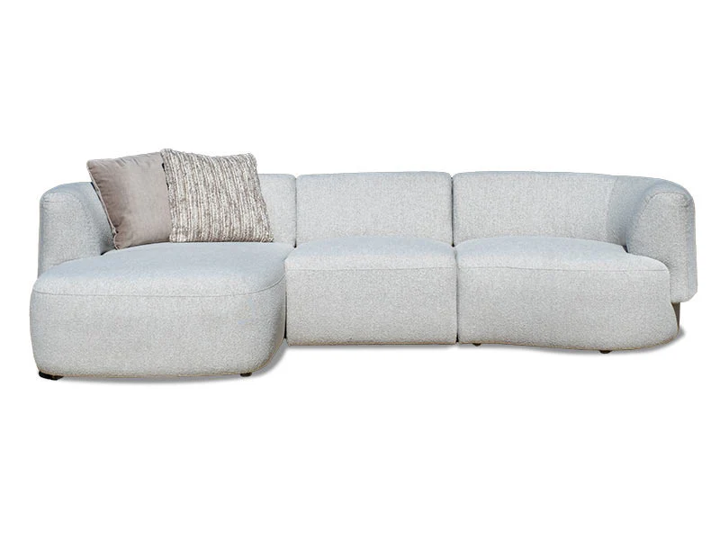 Curve 3 Seater Fabric Chaise