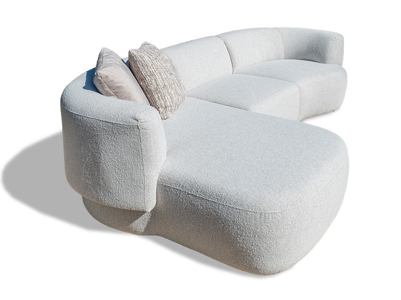 Curve 3 Seater Fabric Chaise - Image 5