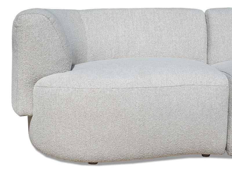 Curve 3 Seater Fabric Chaise - Image 6