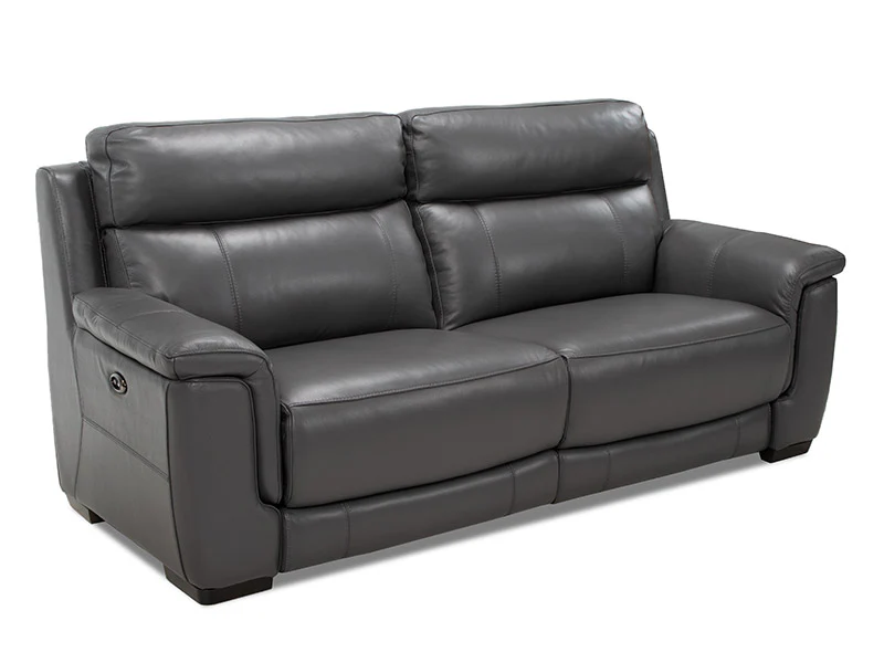 Genoa 2.5 Seat Leather Electric Recliner - Magnet - Image 3