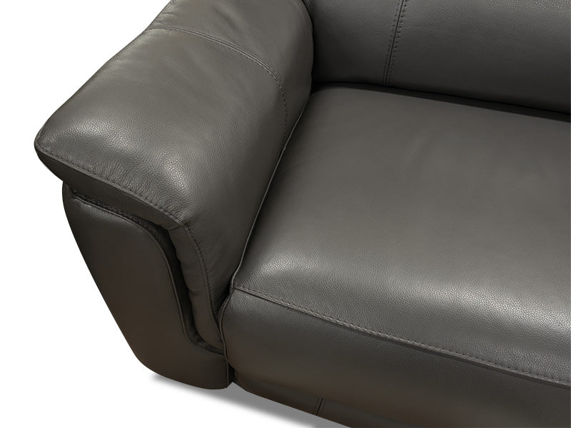 Genoa 2.5 Seat Leather Electric Recliner - Magnet - Image 4