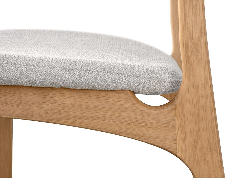 Arlo Oak Dining Chair - Silver - Image 5