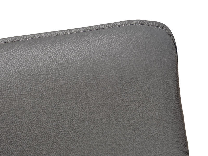 Holly Leather Dining Chair - Charcoal Leather - Image 4