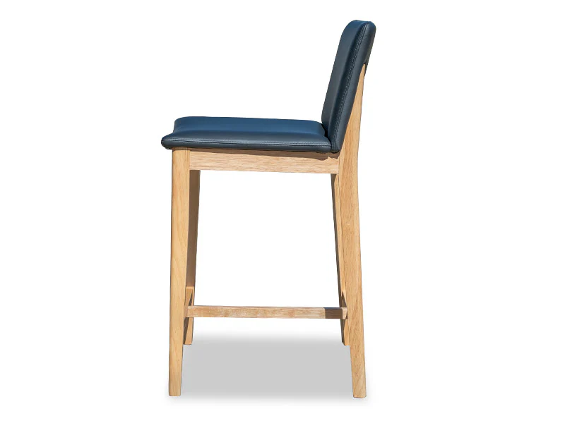 Luca Leather Barstool - Black - Image 3