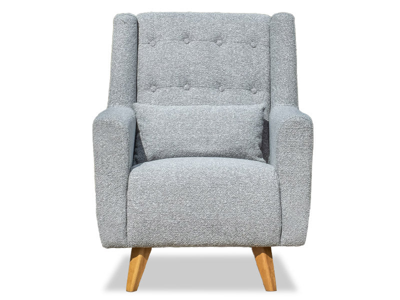 Mimi Fabric Chair - Lisa Silver - Image 2