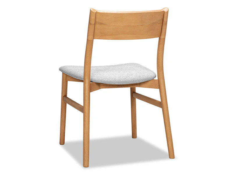 Pisces Oak Dining Chair - Silver - Image 4