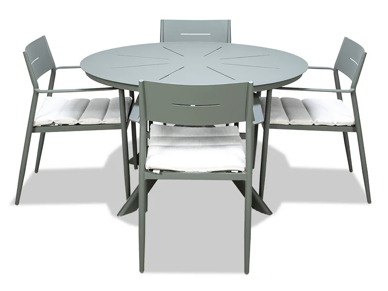 Sleek Outdoor Dining Table - Green - Image 3