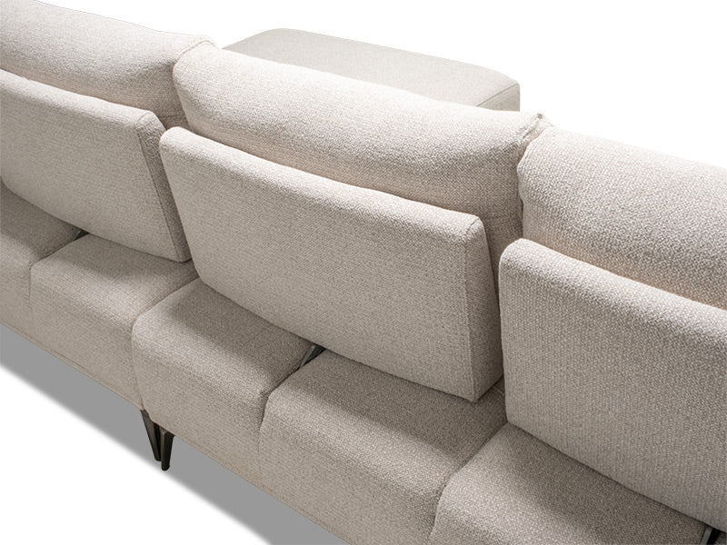 Solar 3 Seater Chaise - Latte - Image 4