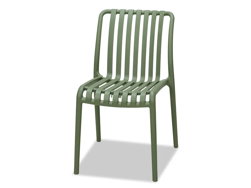 Surf Armless Outdoor Dining Chair - Green - Image 2