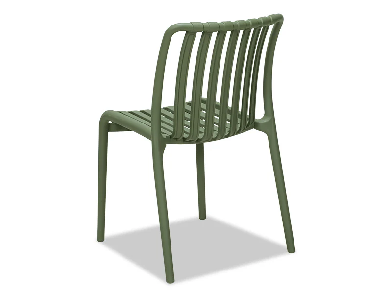 Surf Armless Outdoor Dining Chair - Green - Image 3